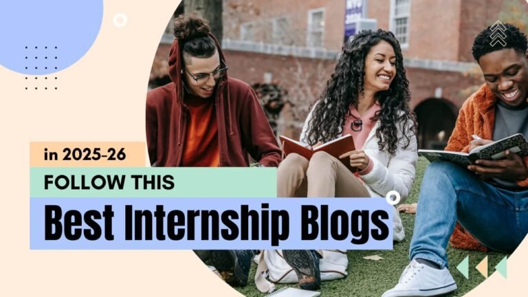 One girl and two boys reading internship blog together for 2025 opportunities and preparation tips