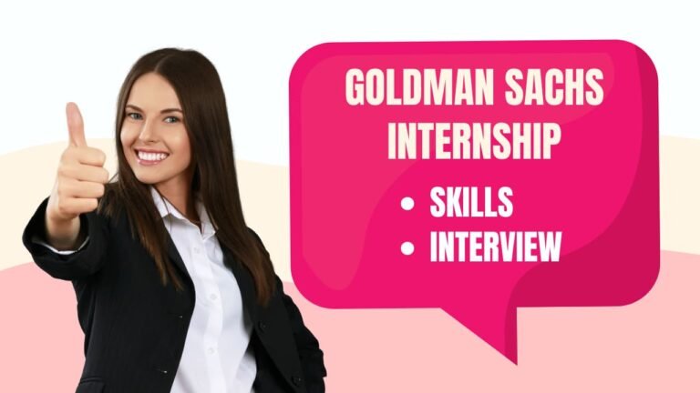 Student preparing for Goldman Sachs Internship 2025 with focus on finance, tech, and interview readiness