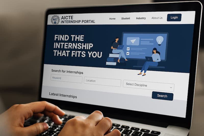 Navigating the AICTE Internship Portal to apply for opportunities