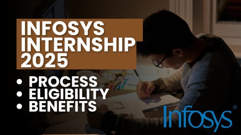 Male student writing with a pen while preparing for Infosys Internship 2025 application