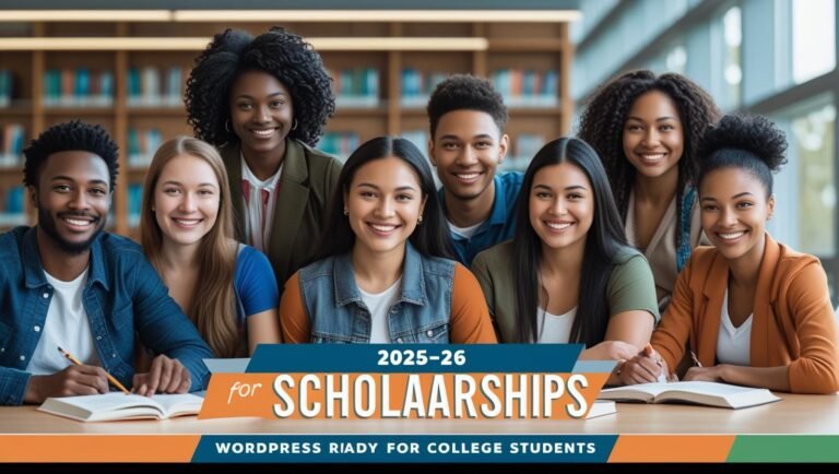 Scholarships for College Students: WordPress-Ready Blog Template for 2025–26
