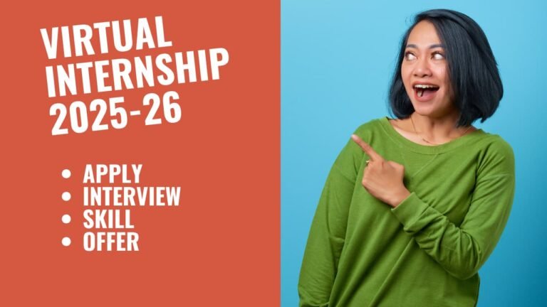 Girl raising her finger with excitement for Virtual Internship 2025 opportunity