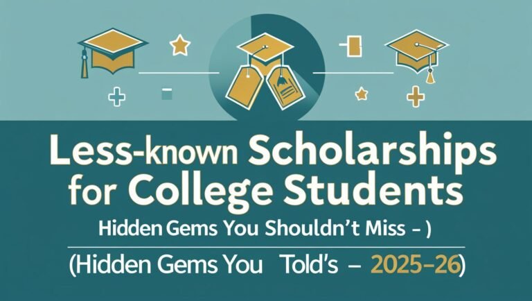 Less-Known Scholarships for College Students (Hidden Gems You Shouldn't Miss – 2025–26)