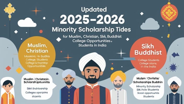 Minority Scholarships for College Students in India – Muslim, Christian, Sikh, Buddhist (2025–26 Updated)