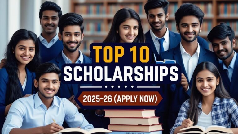 Top 10 Scholarships for College Students in India 2025–26 (Apply Now)