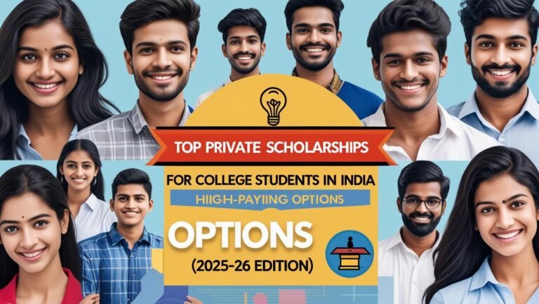 Top Private Scholarships for College Students in India – High-Paying Options (2025–26 Edition)