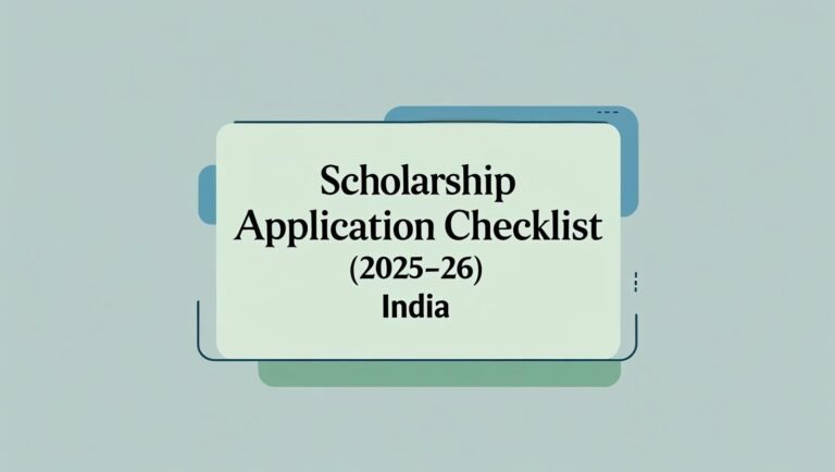 ✅ Scholarship Application Checklist (2025–26)