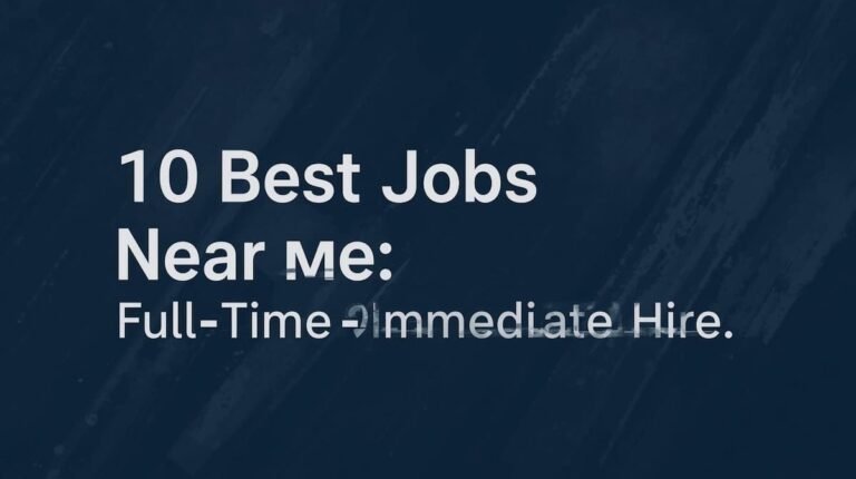 10 Best Jobs Near Me Full Time That Hire Immediately in India