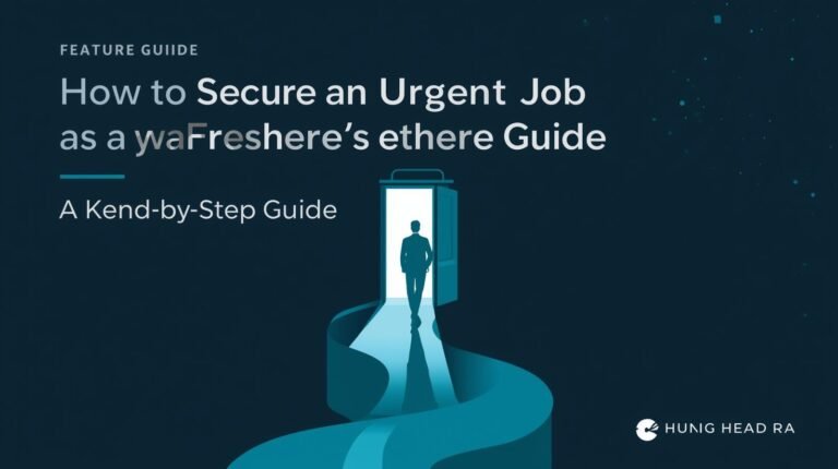 "How to Secure an Urgent Job as a Fresher: A Step-by-Step Guide"