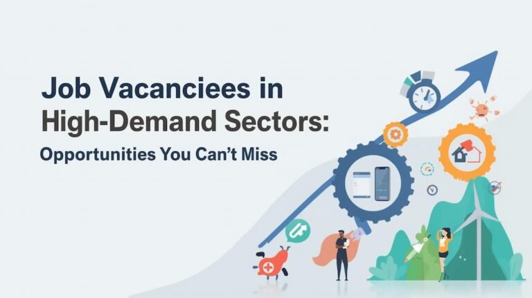 A collage depicting professionals in data science, cybersecurity, renewable energy, e-commerce, and healthcare sectors
