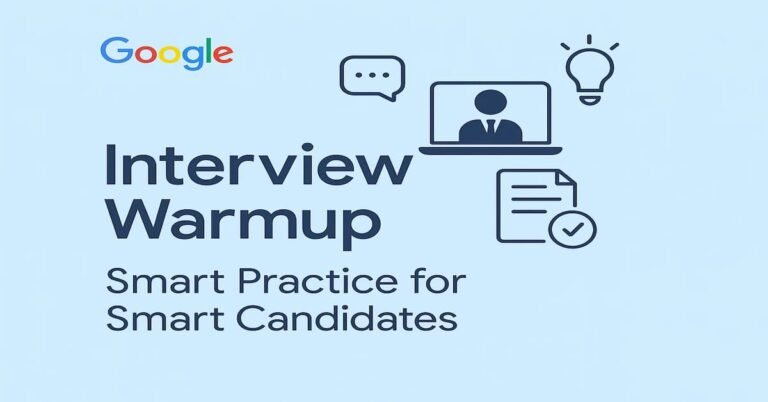 Young Indian professional practising interview answers online using Google’s Interview Warmup tool