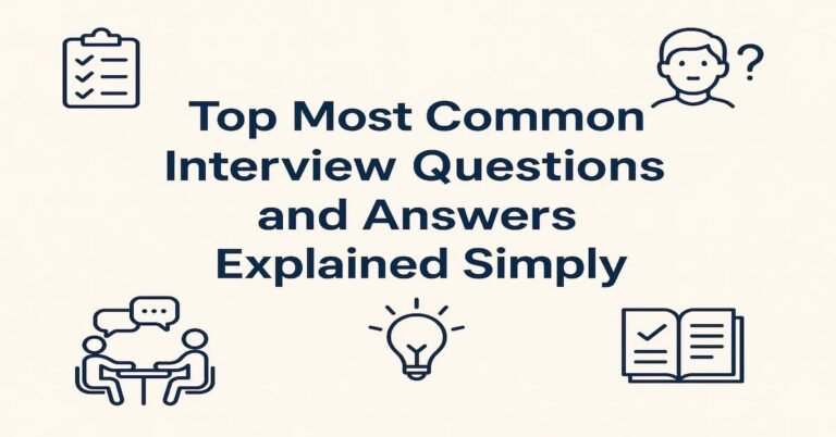 Common interview questions and answers for Indian job seekers