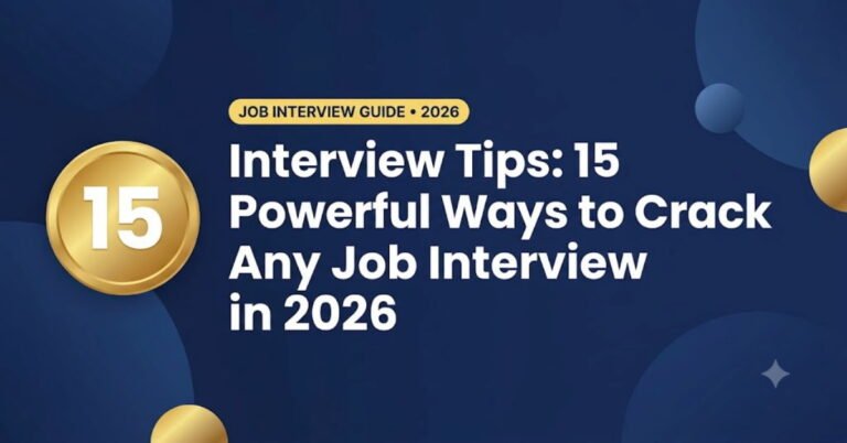 Interview tips 2026 guide showing 15 powerful ways to crack a job interview for Indian job seekers